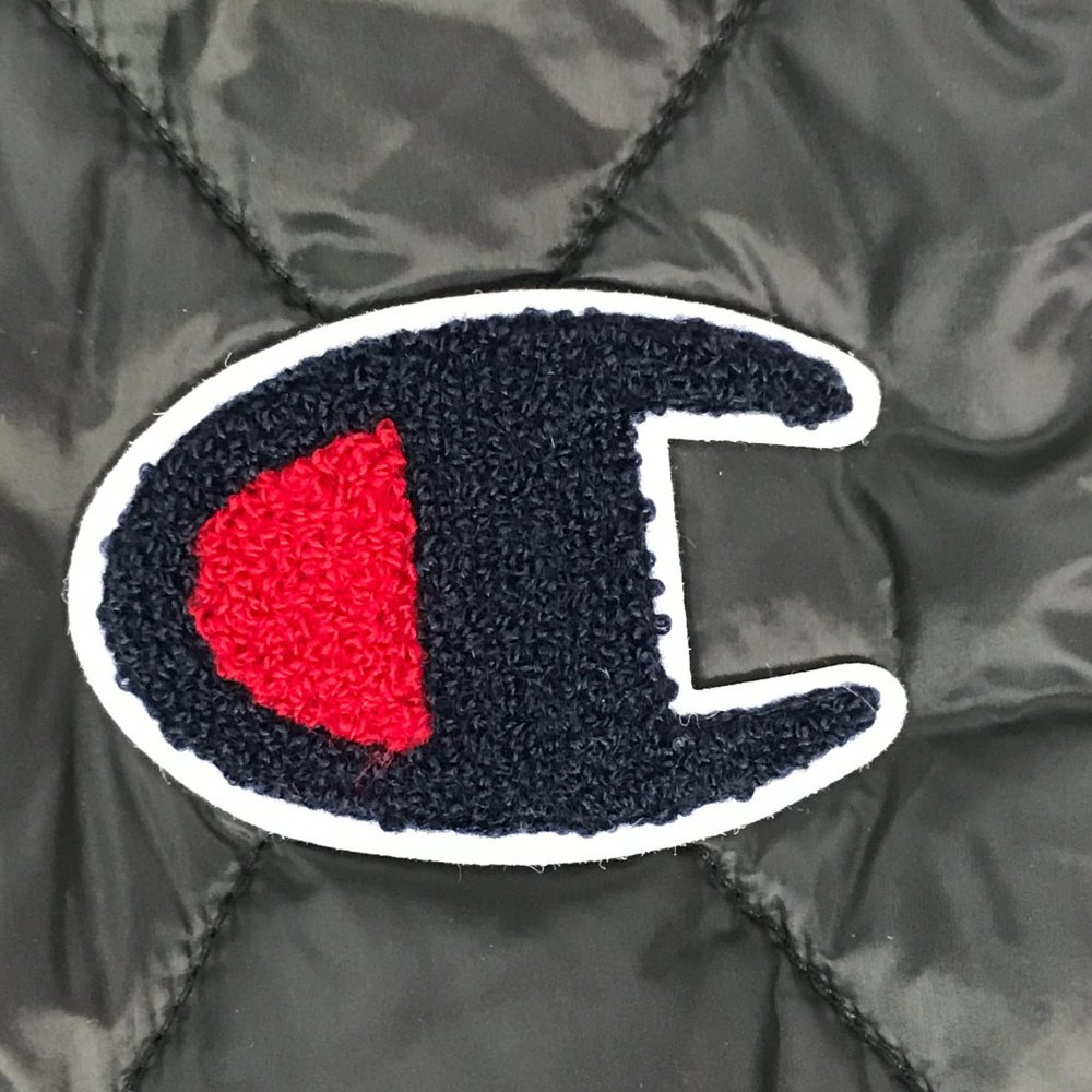 Champion Mens Quilted Bodywarmer Gilet Jacket Size Medium Black Padded Vest - Picture 3 of 10